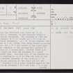 Dun Beath, ND13SE 17, Ordnance Survey index card, page number 1, Recto