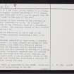 Dun Beath, ND13SE 17, Ordnance Survey index card, page number 2, Verso