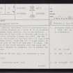 Buoldhu, ND13SE 25, Ordnance Survey index card, page number 1, Recto