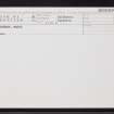 Latheron, Manse, ND13SE 65, Ordnance Survey index card, Recto