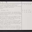 Balcraggie Lodge, ND13SW 2, Ordnance Survey index card, page number 2, Verso