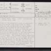 Carn Liath, ND13SW 7, Ordnance Survey index card, page number 1, Recto