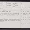 Halsary, ND14NE 3, Ordnance Survey index card, page number 1, Recto