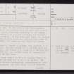 Braehour, ND14NW 8, Ordnance Survey index card, page number 1, Recto