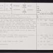 Dalmore, ND14NW 10, Ordnance Survey index card, page number 1, Recto