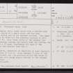 Achkinloch, ND14SE 1, Ordnance Survey index card, page number 1, Recto