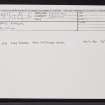 Brag Rangag, ND14SE 8, Ordnance Survey index card, Recto