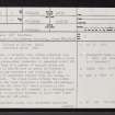Tulloch Of Milton, ND15NW 5, Ordnance Survey index card, page number 1, Recto
