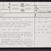 Achardale, ND15NW 11, Ordnance Survey index card, page number 1, Recto