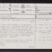 Achies East, ND15NW 13, Ordnance Survey index card, page number 1, Recto