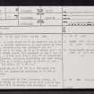 Benachie, ND15NW 17, Ordnance Survey index card, page number 1, Recto