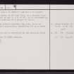 Benachie, ND15NW 17, Ordnance Survey index card, page number 2, Verso