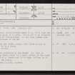 Knockglass, ND15SE 5, Ordnance Survey index card, page number 1, Recto