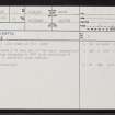 Mybster, ND15SE 7, Ordnance Survey index card, page number 1, Recto