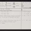 Grey Stone, Mybster, ND15SE 9, Ordnance Survey index card, page number 1, Recto