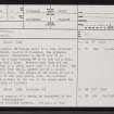 Achingoul, ND15SW 1, Ordnance Survey index card, page number 1, Recto