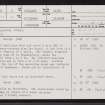 Achlachan Moss, ND15SW 6, Ordnance Survey index card, page number 1, Recto