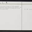 Pullyhour, ND15SW 12, Ordnance Survey index card, page number 2, Verso