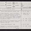 Tulach Lochain Bhraseil, Dale, ND15SW 19, Ordnance Survey index card, page number 1, Recto