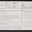 Olrig House, ND16NE 14, Ordnance Survey index card, page number 1, Recto