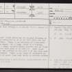 Murkle, Serpent Hillock, ND16NE 17, Ordnance Survey index card, page number 1, Recto