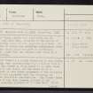 Mains Of Olrig, ND16NE 20, Ordnance Survey index card, page number 1, Recto