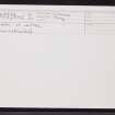 Cairn Of Hattel, ND16NE 23, Ordnance Survey index card, Recto