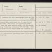 Murkle Bay, ND16NE 25, Ordnance Survey index card, Recto