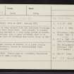 Mains Of Murkle, ND16NE 27, Ordnance Survey index card, page number 1, Recto