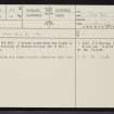 West Murkle, ND16NE 28, Ordnance Survey index card, page number 1, Recto