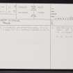 West Murkle, ND16NE 35, Ordnance Survey index card, page number 1, Recto