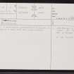 Quarryside, ND16NE 36, Ordnance Survey index card, page number 1, Recto