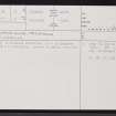 Castletown, Borgie House, ND16NE 37, Ordnance Survey index card, page number 1, Recto