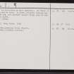 Shean, Stemster, ND16SE 1, Ordnance Survey index card, page number 2, Verso