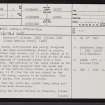 Stemster, Sinclair's Sithean, ND16SE 5, Ordnance Survey index card, page number 1, Recto