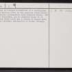 Stemster, Memorial, ND16SE 8, Ordnance Survey index card, page number 2, Verso