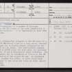Stemster House, ND16SE 10, Ordnance Survey index card, page number 1, Recto