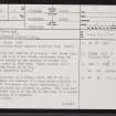 Stemster, ND16SE 11, Ordnance Survey index card, page number 1, Recto