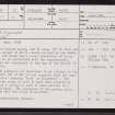 Sysa, Hilliclay, ND16SE 12, Ordnance Survey index card, page number 1, Recto