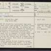 Gallow Hill, ND16SE 18, Ordnance Survey index card, page number 1, Recto