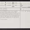 Fryster, Durran, ND16SE 23, Ordnance Survey index card, page number 1, Recto