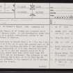 Skinnet Chapel, ND16SW 2, Ordnance Survey index card, page number 1, Recto