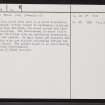 North Calder, ND16SW 10, Ordnance Survey index card, page number 2, Verso