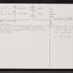 West Murkle, ND17SE 3, Ordnance Survey index card, page number 1, Recto