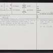 Torranreach, ND23NE 14, Ordnance Survey index card, page number 1, Recto