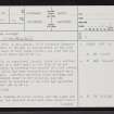 Forse House, ND23NW 7, Ordnance Survey index card, page number 1, Recto