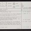Forse, Latheron, ND23NW 10, Ordnance Survey index card, page number 1, Recto