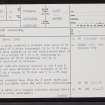 Lower Camster, ND24NE 5, Ordnance Survey index card, page number 1, Recto