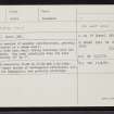 Camster, ND24SE 4, Ordnance Survey index card, Recto