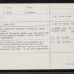 Camster South, ND24SE 5, Ordnance Survey index card, Recto